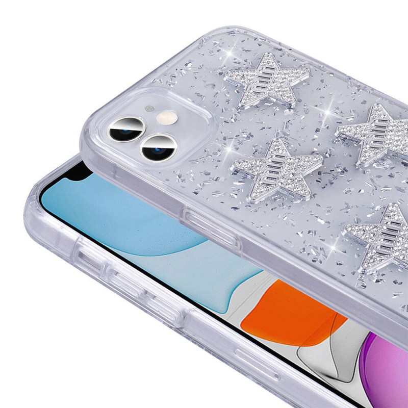 Bal-z Apple iPhone 11 Kılıf Airbagli Simli Arka Yüzey  Işıltı Silikon Kapak