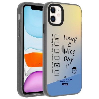 Bal-z Apple iPhone 11 Kılıf Desenli  Dragon Sert Kapak