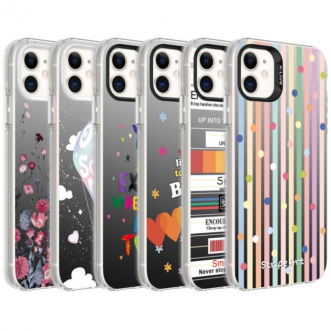 Apple iPhone 11 Kılıf Desenli Zore Silver Sert Kapak Apple iPhone 11 Kılıf Desenli Zore Silver Sert Kapak
