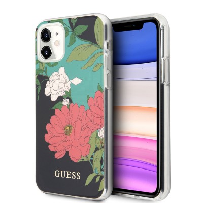 Bal-z Apple iPhone 11 Kılıf GUESS Çiçek Desenli Tasarım Kapak