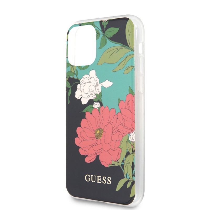 Bal-z Apple iPhone 11 Kılıf GUESS Çiçek Desenli Tasarım Kapak