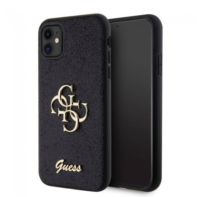 Apple iPhone 11 Kılıf Guess Orjinal Lisanslı 4G Büyük Metal Logolu Glitter Kapak Apple iPhone 11 Kılıf Guess Orjinal Lisanslı 4G Büyük Metal Logolu Glitter Kapak