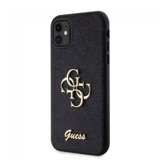 Apple iPhone 11 Kılıf Guess Orjinal Lisanslı 4G Büyük Metal Logolu Glitter Kapak Apple iPhone 11 Kılıf Guess Orjinal Lisanslı 4G Büyük Metal Logolu Glitter Kapak