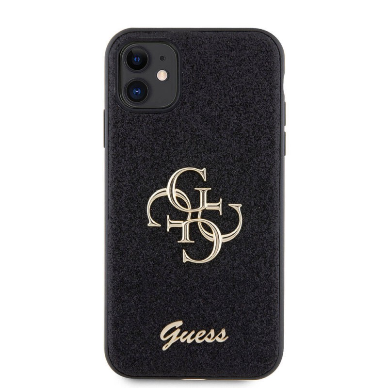 Bal-z Apple iPhone 11 Kılıf Guess Orjinal Lisanslı 4G Büyük Metal Logolu Glitter Kapak