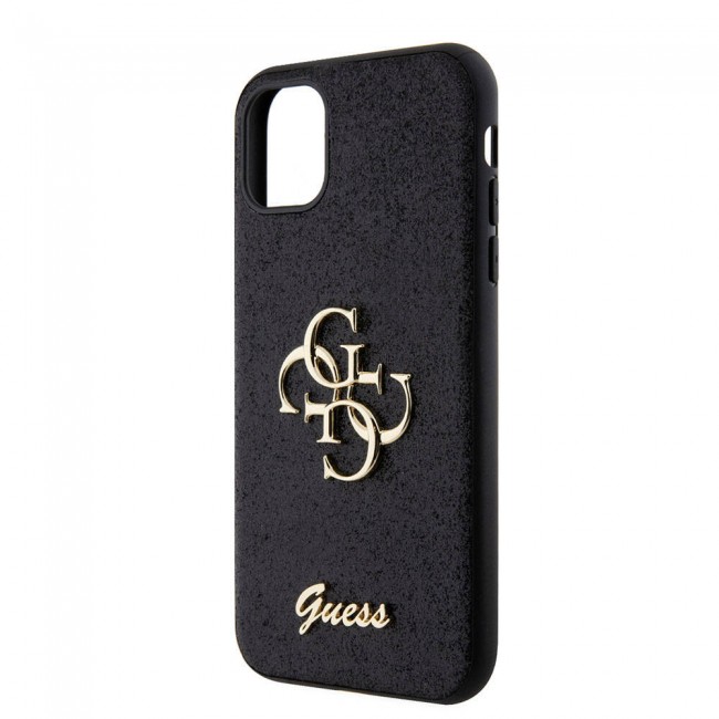 Apple iPhone 11 Kılıf Guess Orjinal Lisanslı 4G Büyük Metal Logolu Glitter Kapak Apple iPhone 11 Kılıf Guess Orjinal Lisanslı 4G Büyük Metal Logolu Glitter Kapak