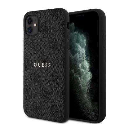 Bal-z Apple iPhone 11 Kılıf Guess Orjinal Lisanslı 4G Desen Yazı Logolu Kapak