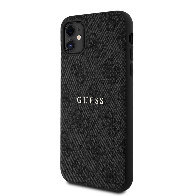 Bal-z Apple iPhone 11 Kılıf Guess Orjinal Lisanslı 4G Desen Yazı Logolu Kapak