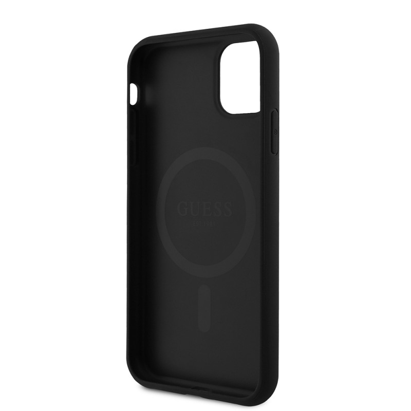 Bal-z Apple iPhone 11 Kılıf Guess Orjinal Lisanslı 4G Desen Yazı Logolu Kapak