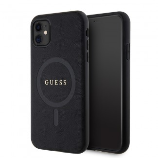 Apple iPhone 11 Kılıf Guess Orjinal Lisanslı M-safe Şarj Özellikli Yazı Logolu Saffiano Classic Kapak Apple iPhone 11 Kılıf Guess Orjinal Lisanslı M-safe Şarj Özellikli Yazı Logolu Saffiano Classic Kapak