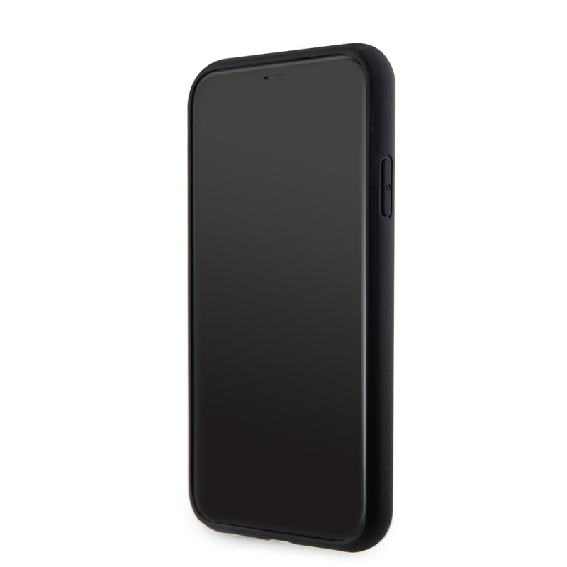 Bal-z Apple iPhone 11 Kılıf Guess Orjinal Lisanslı M-safe Şarj Özellikli Yazı Logolu Saffiano Classic Kapak