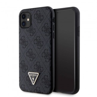 Apple iPhone 11 Kılıf Guess Orjinal Lisanslı PU Deri Taşlı Üçgen Logo 4G Desenli Kapak Apple iPhone 11 Kılıf Guess Orjinal Lisanslı PU Deri Taşlı Üçgen Logo 4G Desenli Kapak