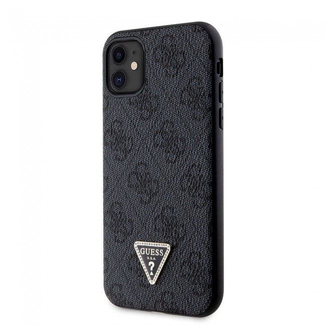 Apple iPhone 11 Kılıf Guess Orjinal Lisanslı PU Deri Taşlı Üçgen Logo 4G Desenli Kapak Apple iPhone 11 Kılıf Guess Orjinal Lisanslı PU Deri Taşlı Üçgen Logo 4G Desenli Kapak