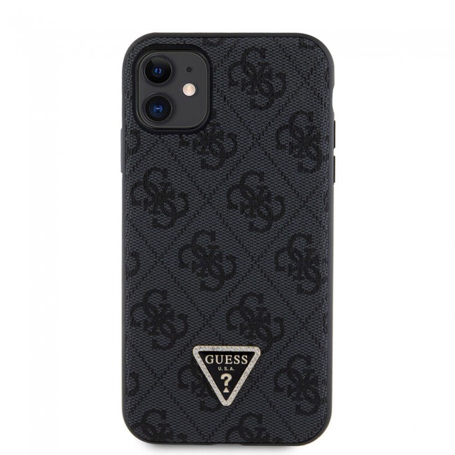 Apple iPhone 11 Kılıf Guess Orjinal Lisanslı PU Deri Taşlı Üçgen Logo 4G Desenli Kapak Apple iPhone 11 Kılıf Guess Orjinal Lisanslı PU Deri Taşlı Üçgen Logo 4G Desenli Kapak