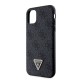 Apple iPhone 11 Kılıf Guess Orjinal Lisanslı PU Deri Taşlı Üçgen Logo 4G Desenli Kapak Apple iPhone 11 Kılıf Guess Orjinal Lisanslı PU Deri Taşlı Üçgen Logo 4G Desenli Kapak