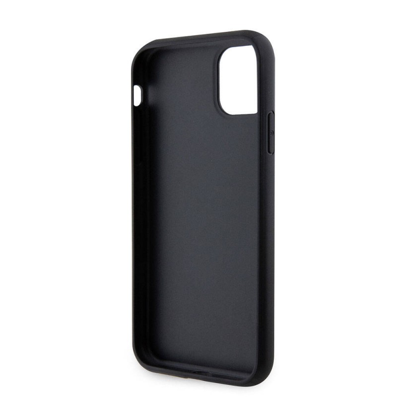 Bal-z Apple iPhone 11 Kılıf Guess Orjinal Lisanslı PU Deri Taşlı Üçgen Logo 4G Desenli Kapak