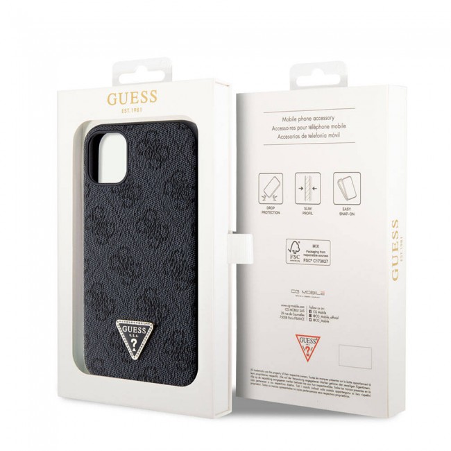 Apple iPhone 11 Kılıf Guess Orjinal Lisanslı PU Deri Taşlı Üçgen Logo 4G Desenli Kapak Apple iPhone 11 Kılıf Guess Orjinal Lisanslı PU Deri Taşlı Üçgen Logo 4G Desenli Kapak