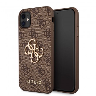 Apple iPhone 11 Kılıf Guess PU Deri Büyük Metal Logo Dizaynlı Kapak Apple iPhone 11 Kılıf Guess PU Deri Büyük Metal Logo Dizaynlı Kapak