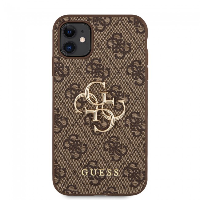 Apple iPhone 11 Kılıf Guess PU Deri Büyük Metal Logo Dizaynlı Kapak Apple iPhone 11 Kılıf Guess PU Deri Büyük Metal Logo Dizaynlı Kapak