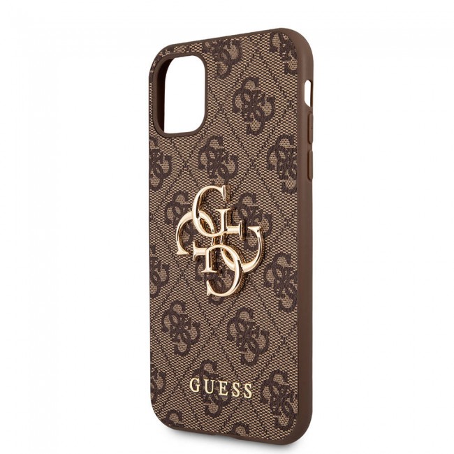 Apple iPhone 11 Kılıf Guess PU Deri Büyük Metal Logo Dizaynlı Kapak Apple iPhone 11 Kılıf Guess PU Deri Büyük Metal Logo Dizaynlı Kapak