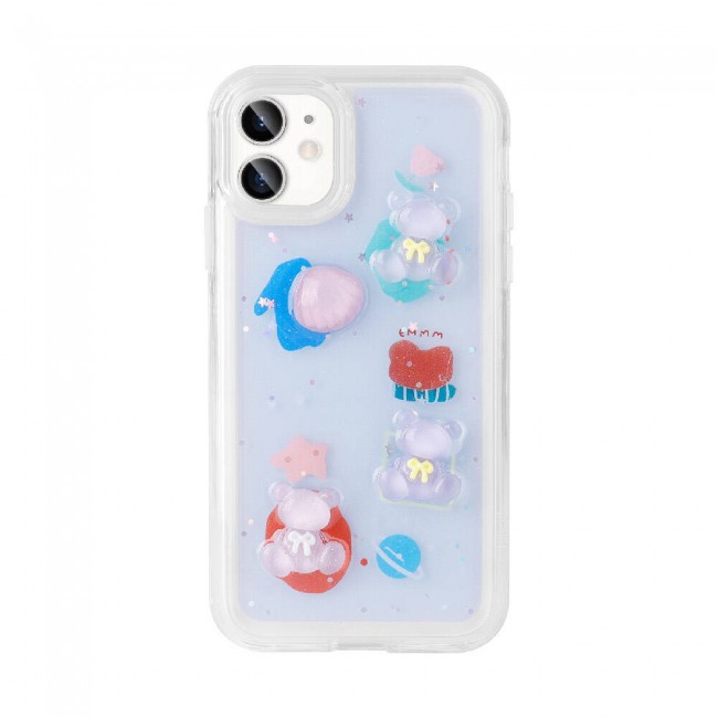 Apple iPhone 11 Kılıf Kabartma Figürlü Parlak Zore Minimini Silikon Kapak Apple iPhone 11 Kılıf Kabartma Figürlü Parlak Zore Minimini Silikon Kapak