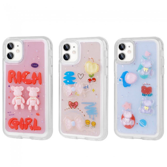 Apple iPhone 11 Kılıf Kabartma Figürlü Parlak Zore Minimini Silikon Kapak Apple iPhone 11 Kılıf Kabartma Figürlü Parlak Zore Minimini Silikon Kapak
