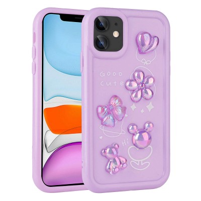 Bal-z Apple iPhone 11 Kılıf Kabartma Figürlü Parlak  Toys Silikon Kapak