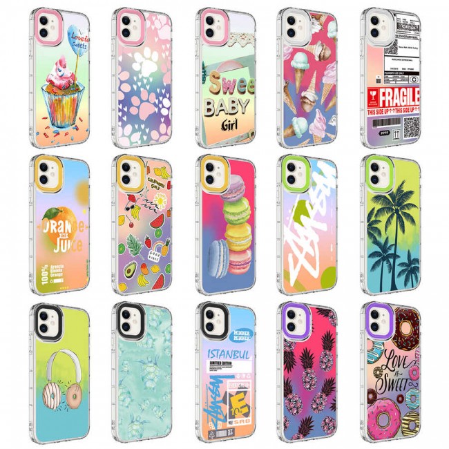 Apple iPhone 11 Kılıf Kamera Korumalı Renkli Desenli Sert Silikon Zore Korn Kapak Apple iPhone 11 Kılıf Kamera Korumalı Renkli Desenli Sert Silikon Zore Korn Kapak