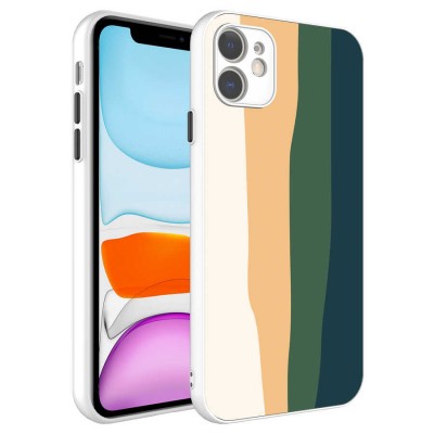 Bal-z Apple iPhone 11 Kılıf Kamera Korumalı Renkli Temperli  X-Cam Kapak