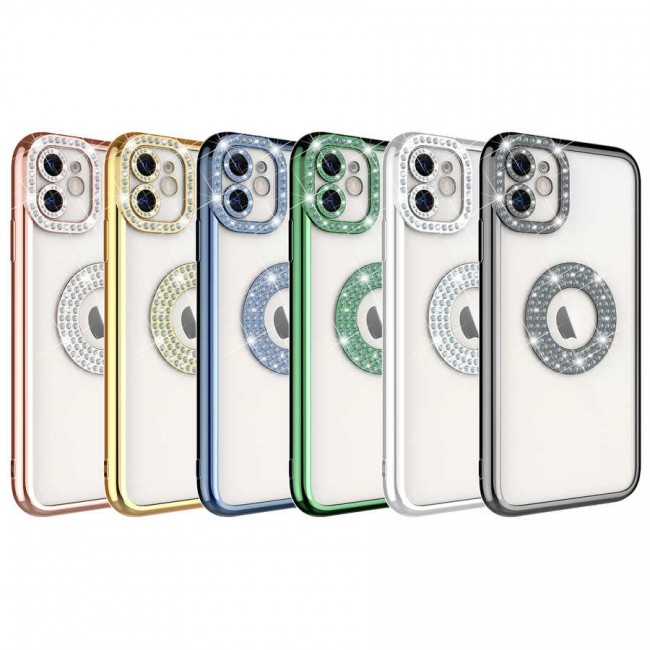 Apple iPhone 11 Kılıf Kamera Korumalı Taş Süslemeli Arkası Şeffaf Zore Asya Kapak Apple iPhone 11 Kılıf Kamera Korumalı Taş Süslemeli Arkası Şeffaf Zore Asya Kapak