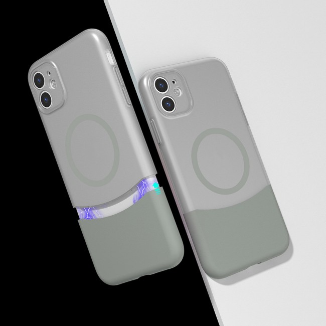 Apple iPhone 11 Kılıf M-Safe Şarj Özellikli Mıknatıslı Zore Duble Kapak Apple iPhone 11 Kılıf M-Safe Şarj Özellikli Mıknatıslı Zore Duble Kapak