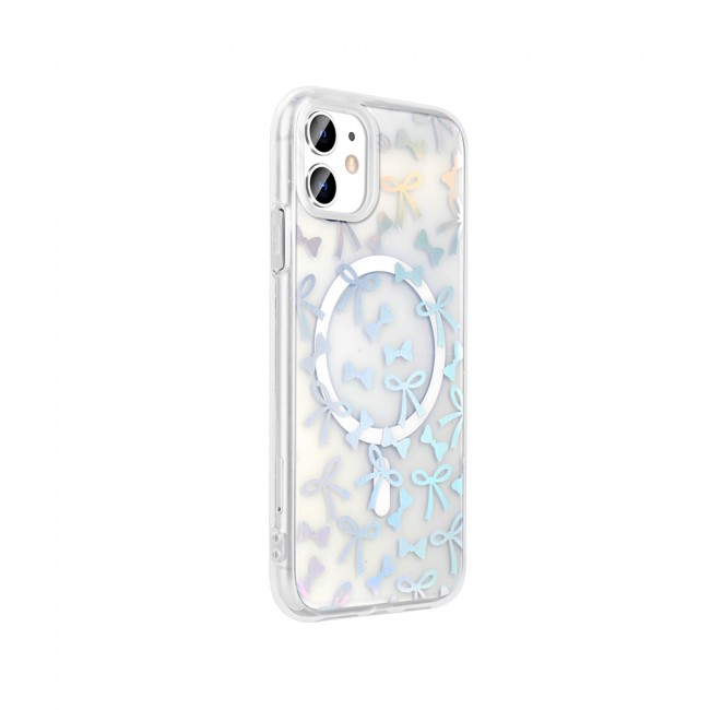 Apple iPhone 11 Kılıf M-Safe Şarj Özellikli Şeffaf Zore Folk Sert Kapak Apple iPhone 11 Kılıf M-Safe Şarj Özellikli Şeffaf Zore Folk Sert Kapak