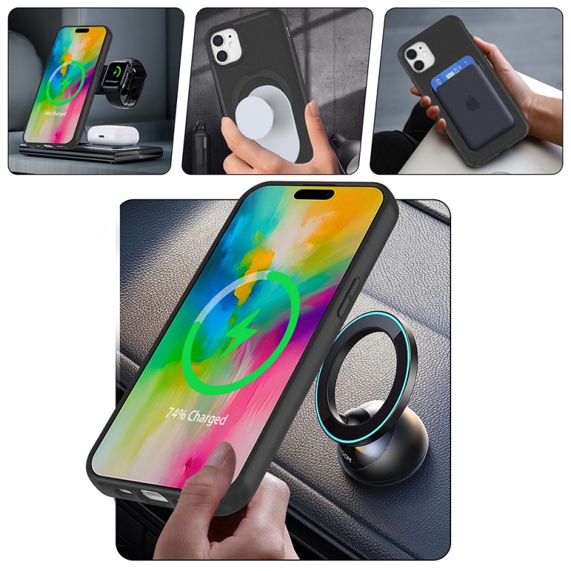 Bal-z Apple iPhone 11 Kılıf M-safe Şarj Özellikli Standlı  Samara Kapak