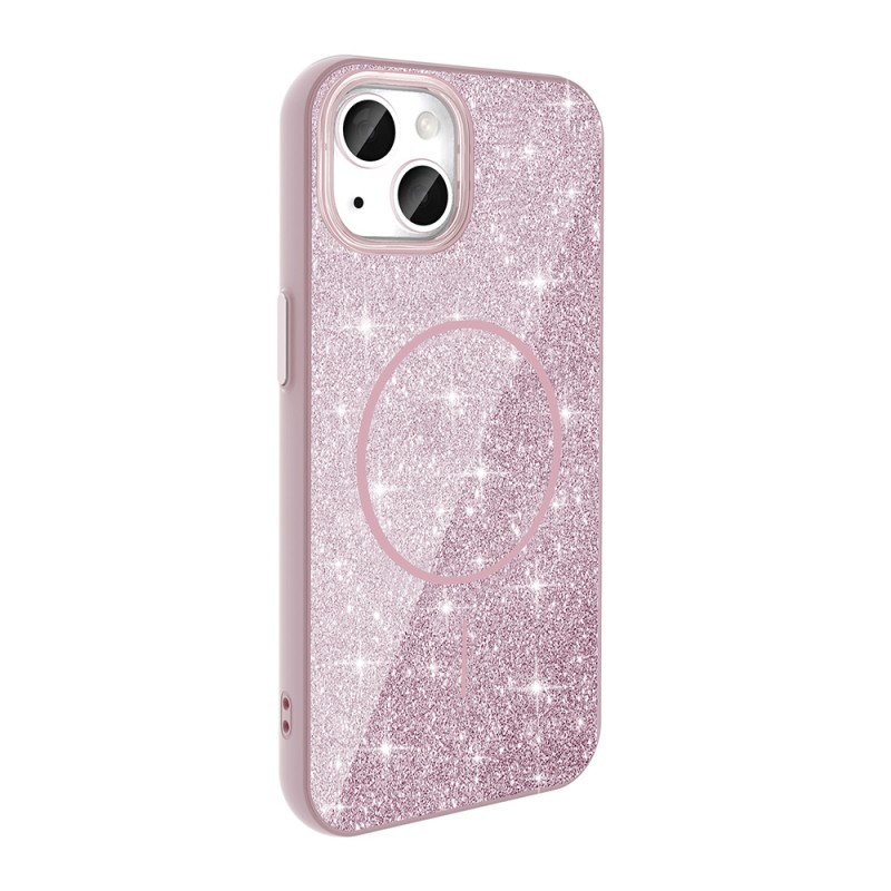 Bal-z Apple iPhone 11 Kılıf M-safe Şarj Özellikli Parlayan Simli  Okso Kapak