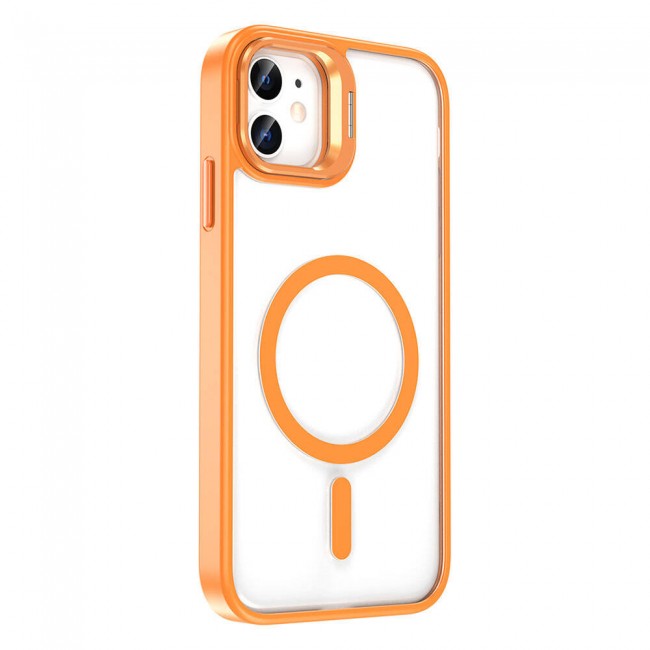 Apple iPhone 11 Kılıf Magsafe Şarj Özellikli Standlı Zore Magsafe Klon Lensli Kapak Apple iPhone 11 Kılıf Magsafe Şarj Özellikli Standlı Zore Magsafe Klon Lensli Kapak