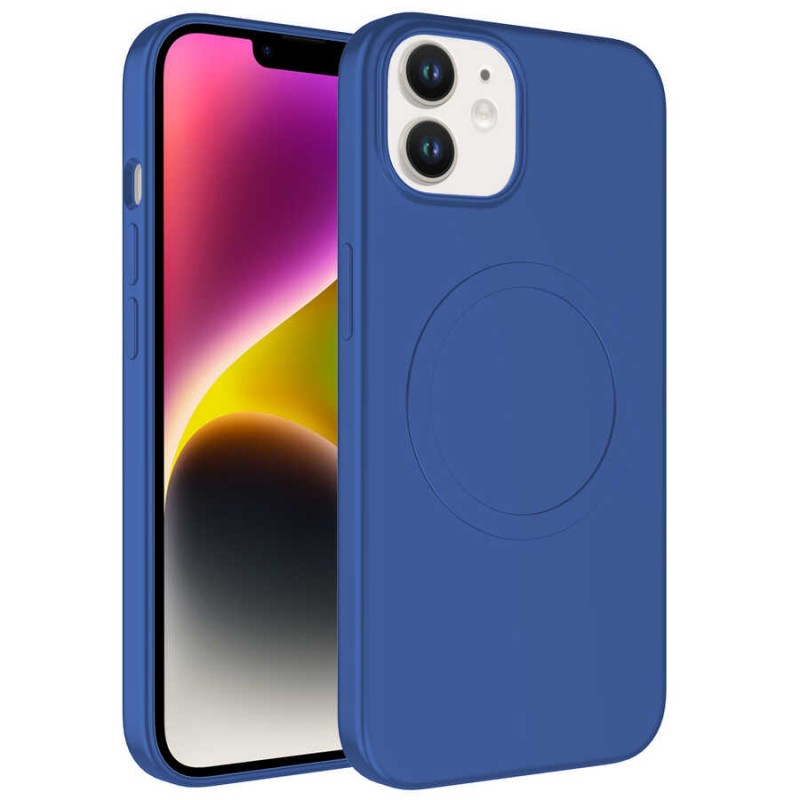 Bal-z Apple iPhone 11 Kılıf M-safe Wireless Şarj Özellikli Pastel Renk Silikon  Plas Kapak