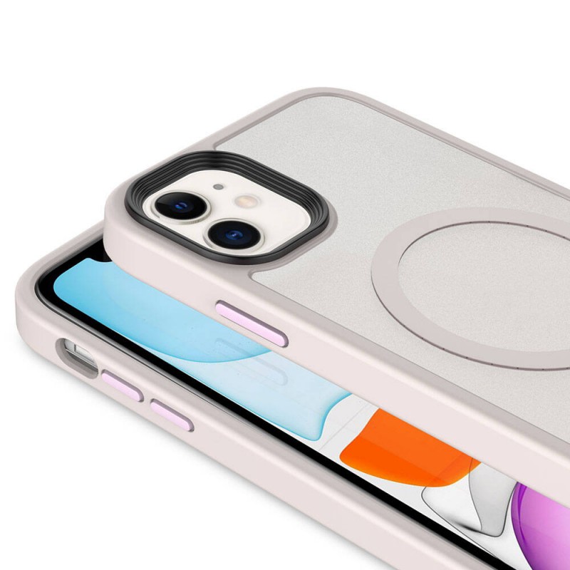 Bal-z Apple iPhone 11 Kılıf Mat Arka Yüzey Wireless Şarj Özellikli  Flet M-safe Kapak