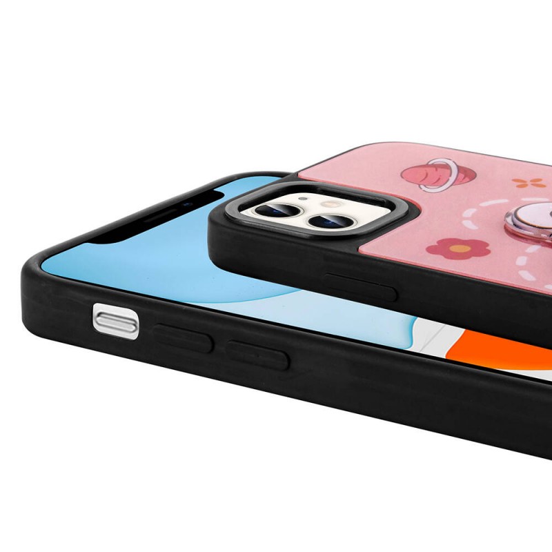 Bal-z Apple iPhone 11 Kılıf Parlayan Kabartmalı İkonik Figürlü  Amas Silikon Kapak