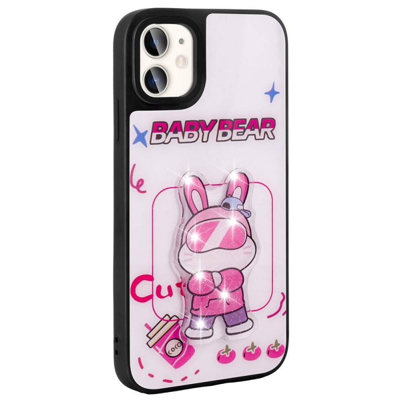 Bal-z Apple iPhone 11 Kılıf Parlayan Kabartmalı İkonik Figürlü  Amas Silikon Kapak