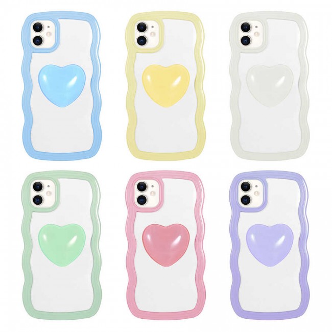 Apple iPhone 11 Kılıf Renkli Kalp Figürlü Zore Ponçik Kapak Apple iPhone 11 Kılıf Renkli Kalp Figürlü Zore Ponçik Kapak
