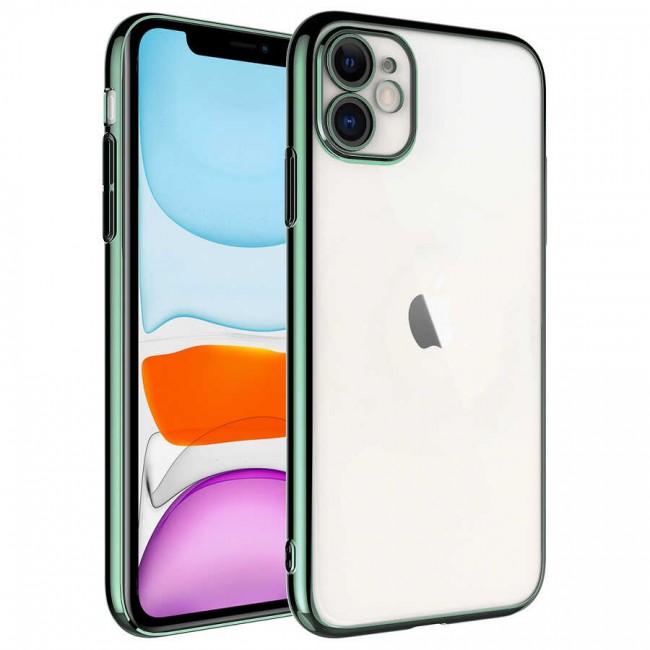 Apple iPhone 11 Kılıf Sert PC Renkli Çerçeveli Zore Riksos Kapak Apple iPhone 11 Kılıf Sert PC Renkli Çerçeveli Zore Riksos Kapak