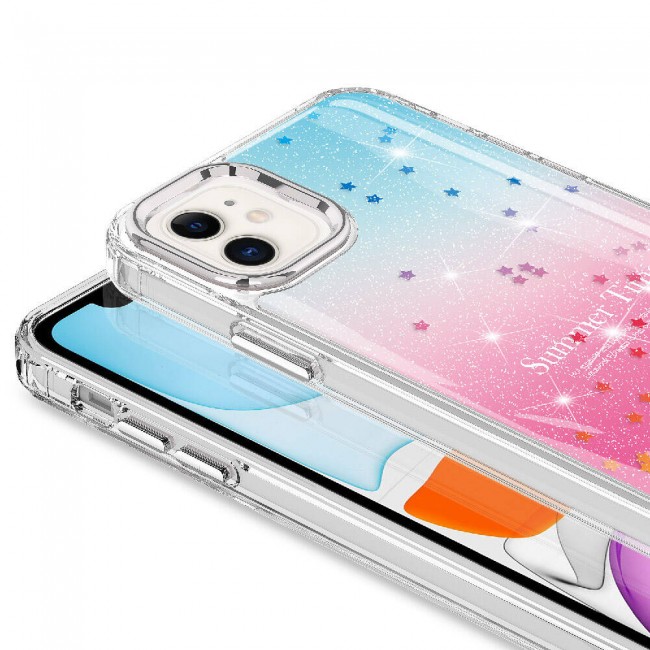Apple iPhone 11 Kılıf Simli Desenli Parlak Zore Task Kapak Apple iPhone 11 Kılıf Simli Desenli Parlak Zore Task Kapak