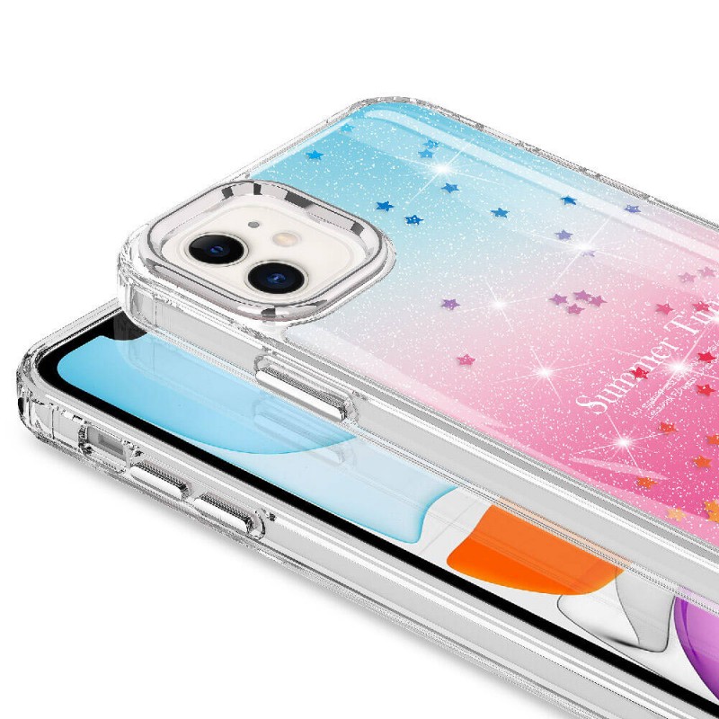 Bal-z Apple iPhone 11 Kılıf Simli Desenli Parlak  Task Kapak