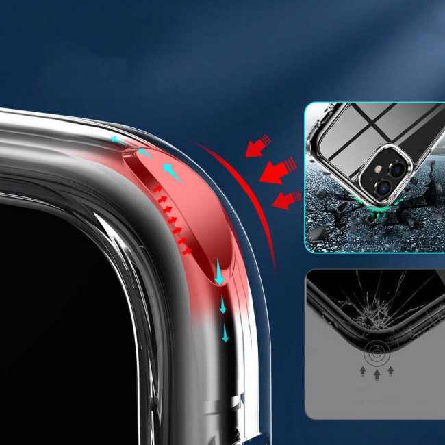 Apple iPhone 11 Kılıf Standlı Şeffaf Silikon Zore L-Stand Kapak Apple iPhone 11 Kılıf Standlı Şeffaf Silikon Zore L-Stand Kapak