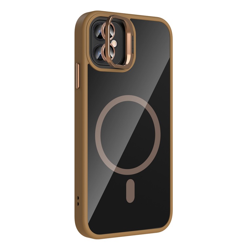 Bal-z Apple iPhone 11 Kılıf Standlı ve Kamera Lens Hediyeli M-Safe Şarj Özellikli  Etro Kapak