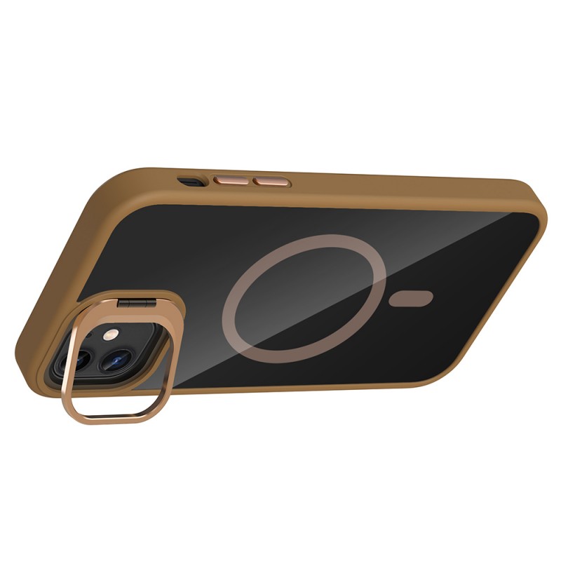 Bal-z Apple iPhone 11 Kılıf Standlı ve Kamera Lens Hediyeli M-Safe Şarj Özellikli  Etro Kapak