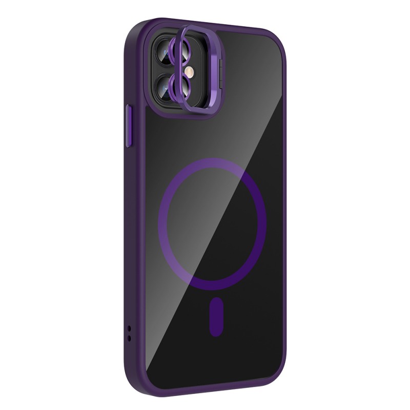 Bal-z Apple iPhone 11 Kılıf Standlı ve Kamera Lens Hediyeli M-Safe Şarj Özellikli  Etro Kapak