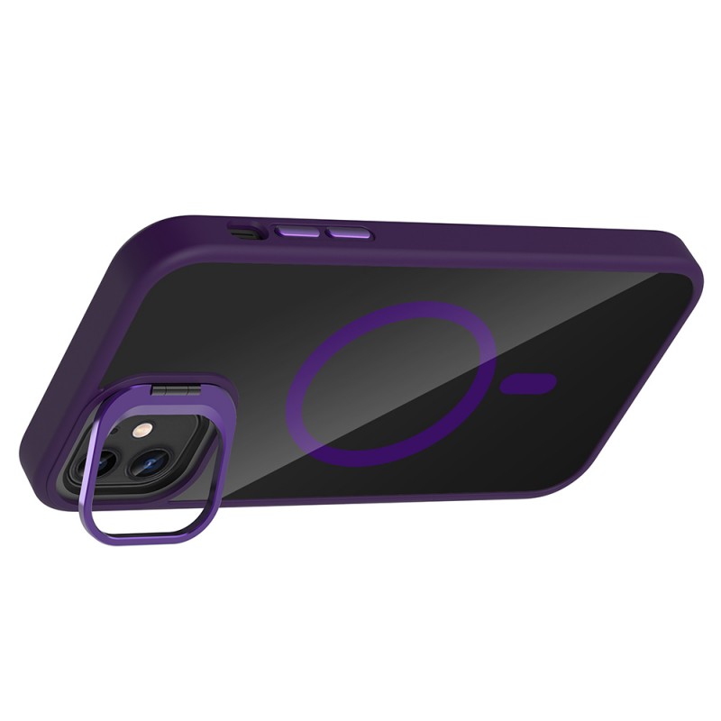 Bal-z Apple iPhone 11 Kılıf Standlı ve Kamera Lens Hediyeli M-Safe Şarj Özellikli  Etro Kapak