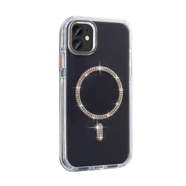 Apple iPhone 11 Kılıf Taşlı Tasarım M-safe Şarj Özellikli Zore Koment Silikon Kapak Apple iPhone 11 Kılıf Taşlı Tasarım M-safe Şarj Özellikli Zore Koment Silikon Kapak