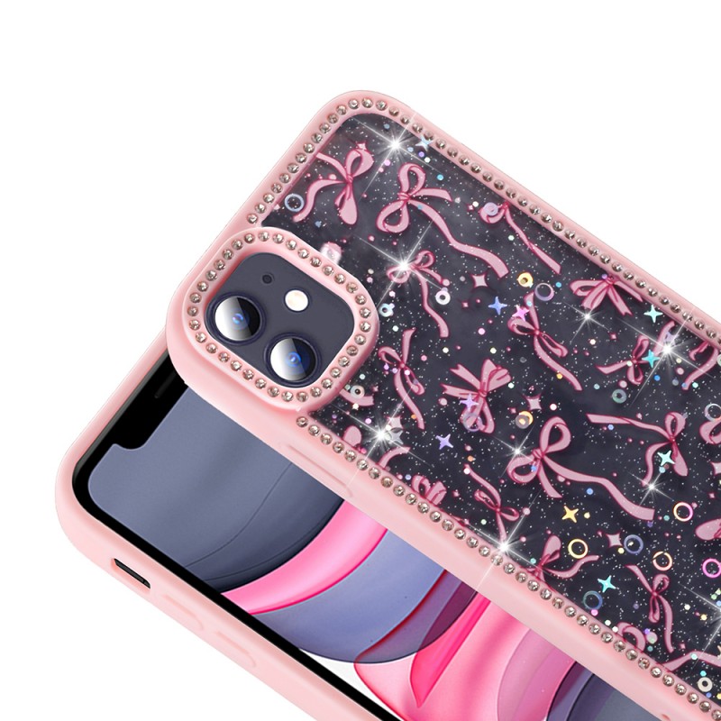 Bal-z Apple iPhone 11 Kılıf Taşlı ve Simli Tasarım  Azra Kapak