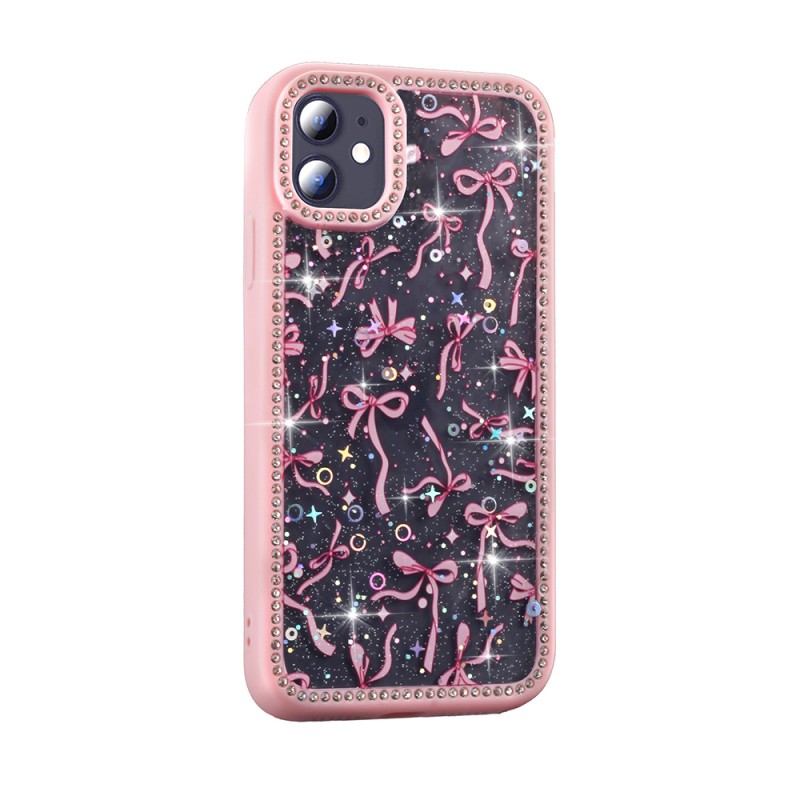 Bal-z Apple iPhone 11 Kılıf Taşlı ve Simli Tasarım  Azra Kapak